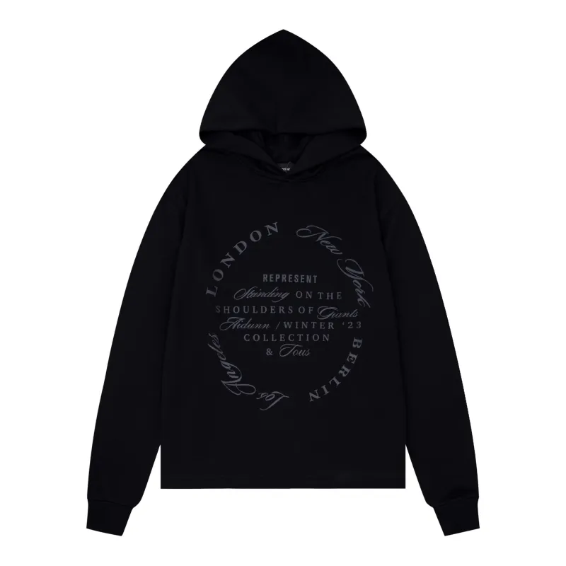 Top Quality Represent Owners Club Hoodie Black 