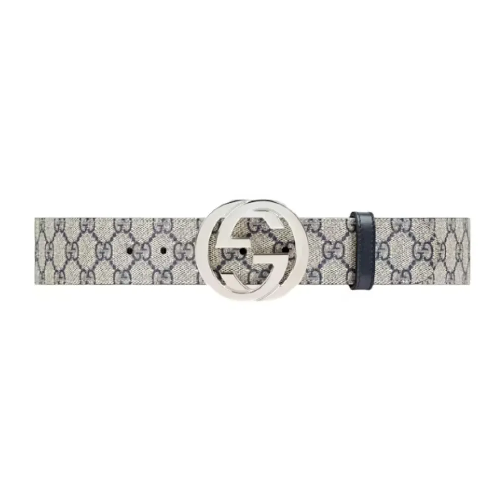 Gucci Interlocking G Palladium Buckle Belt