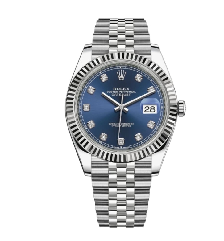 ROLEX Datejust 41 Blue Diamond Dial Men's Watch M126334-0016