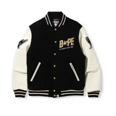 Top Quality BAPE x OVO Varsity Jacket 01