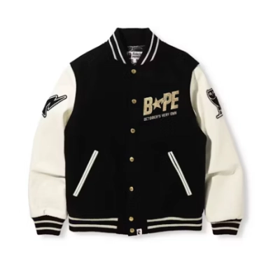 Top Quality BAPE x OVO Varsity Jacket  01