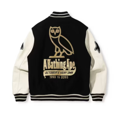 Top Quality BAPE x OVO Varsity Jacket  02