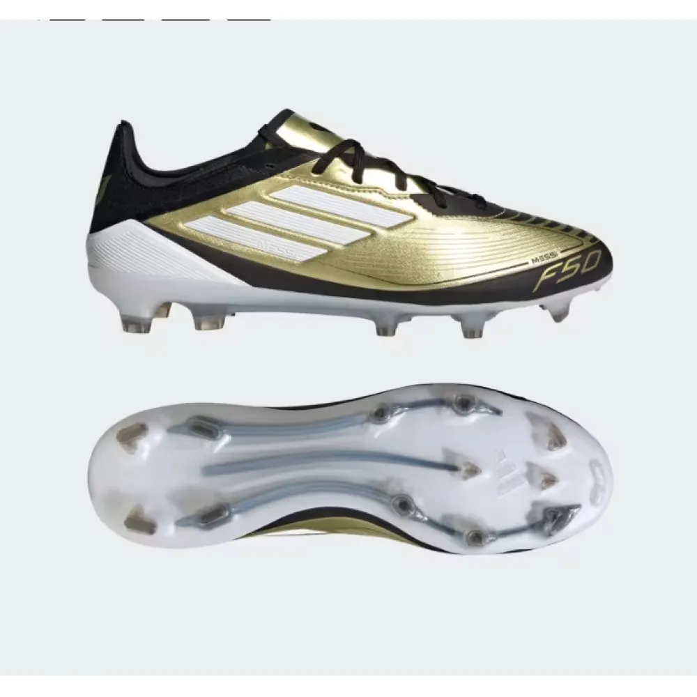 【Flash Sale $50 OFF】Adidas MESSI F50 Pro Firm Ground Soccer Cleats Gold Metallic[No Box]