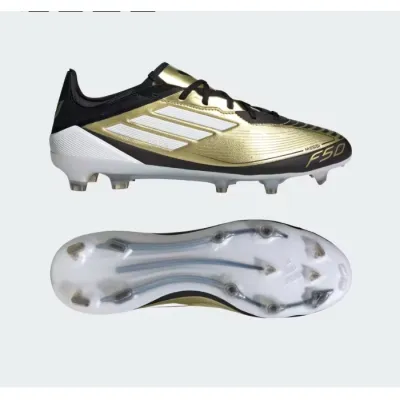 【Flash Sale $50 OFF】Adidas MESSI F50 Pro Firm Ground Soccer Cleats Gold Metallic[No Box] 02