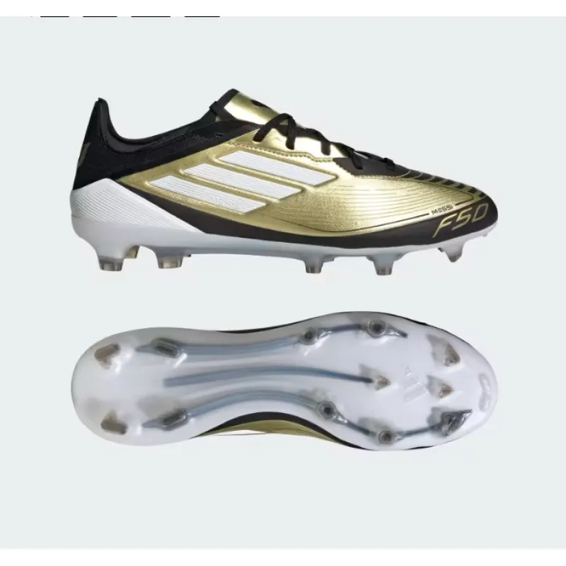 【Flash Sale $50 OFF】Adidas MESSI F50 Pro Firm Ground Soccer Cleats Gold Metallic[No Box]