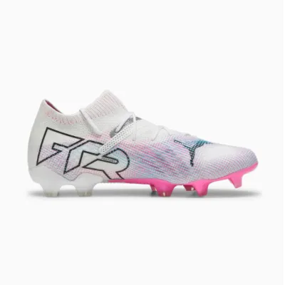 【Flash Sale $50 OFF】Future 7 Ultimate Firm Ground/Artificial Ground Men's Soccer Cleats Puma White-Puma Black-Poison Pink[No Box] 01