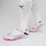 【Flash Sale $50 OFF】Future 7 Ultimate Firm Ground/Artificial Ground Men's Soccer Cleats Puma White-Puma Black-Poison Pink[No Box]
