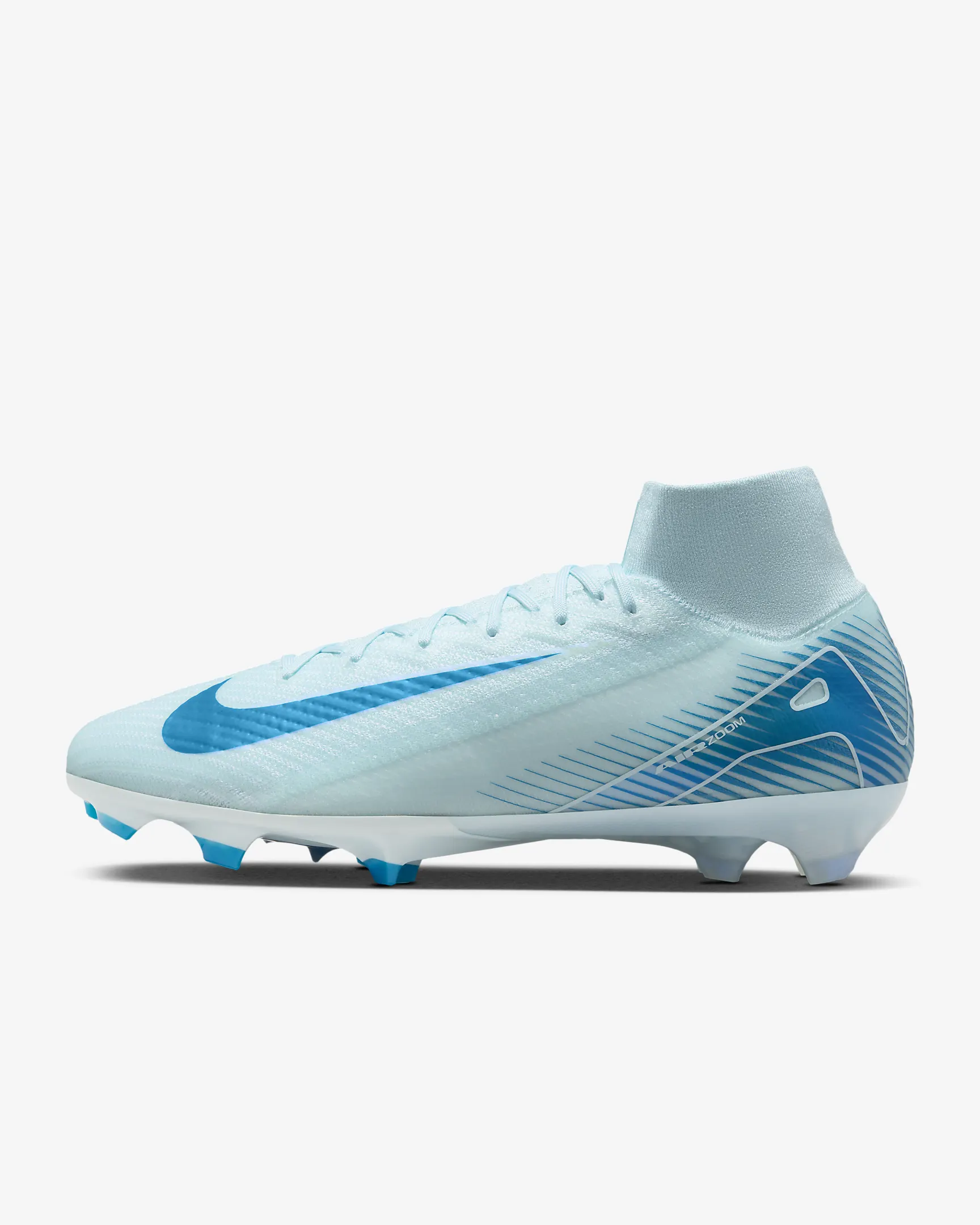    【Flash Sale $50 OFF】Nike Mercurial Superfly 10 Elite Glacier Blue/Blue Orbit FQ1454-400 FG High-Top Soccer Cleats[No Box]