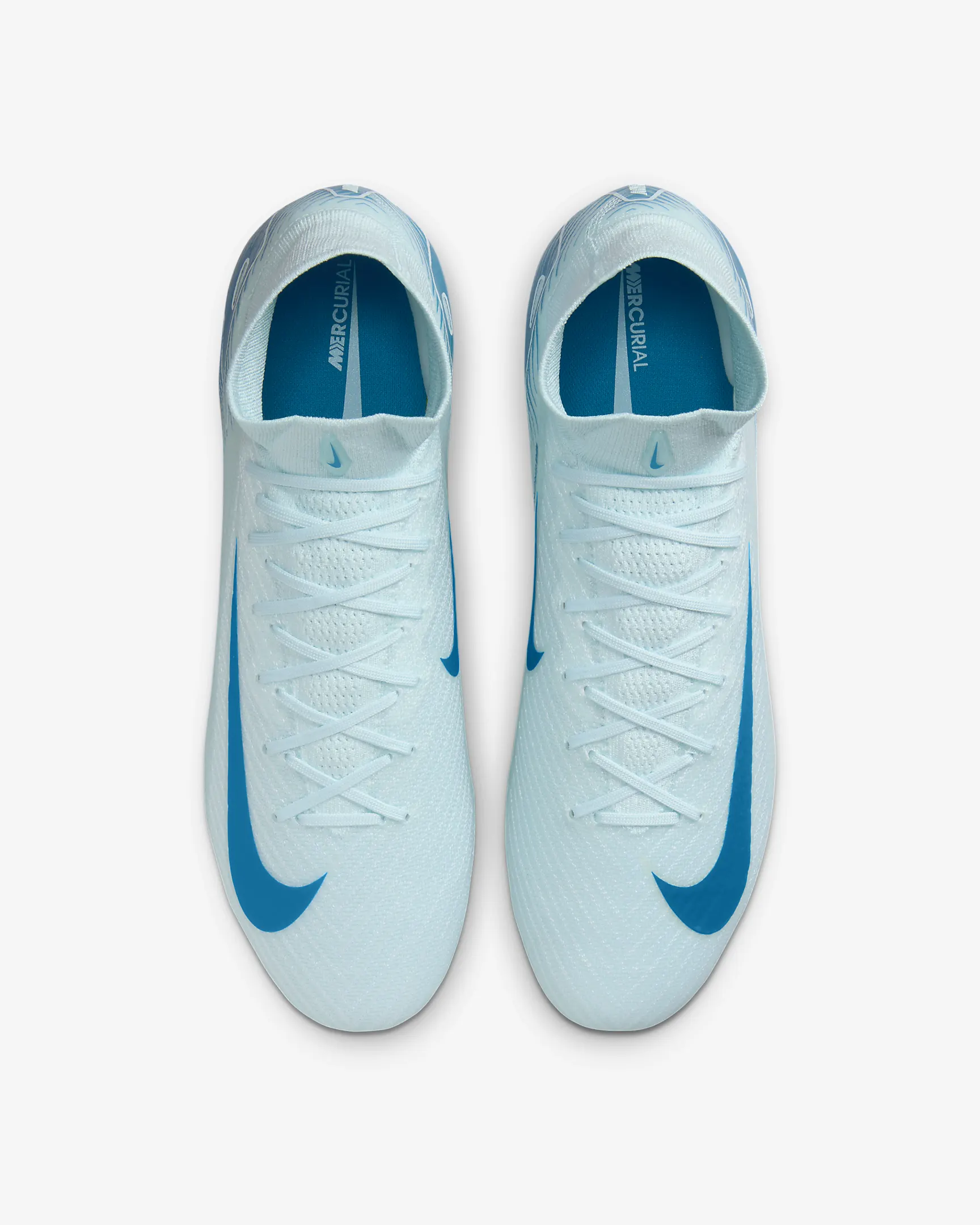    【Flash Sale $50 OFF】Nike Mercurial Superfly 10 Elite Glacier Blue/Blue Orbit FQ1454-400 FG High-Top Soccer Cleats[No Box]