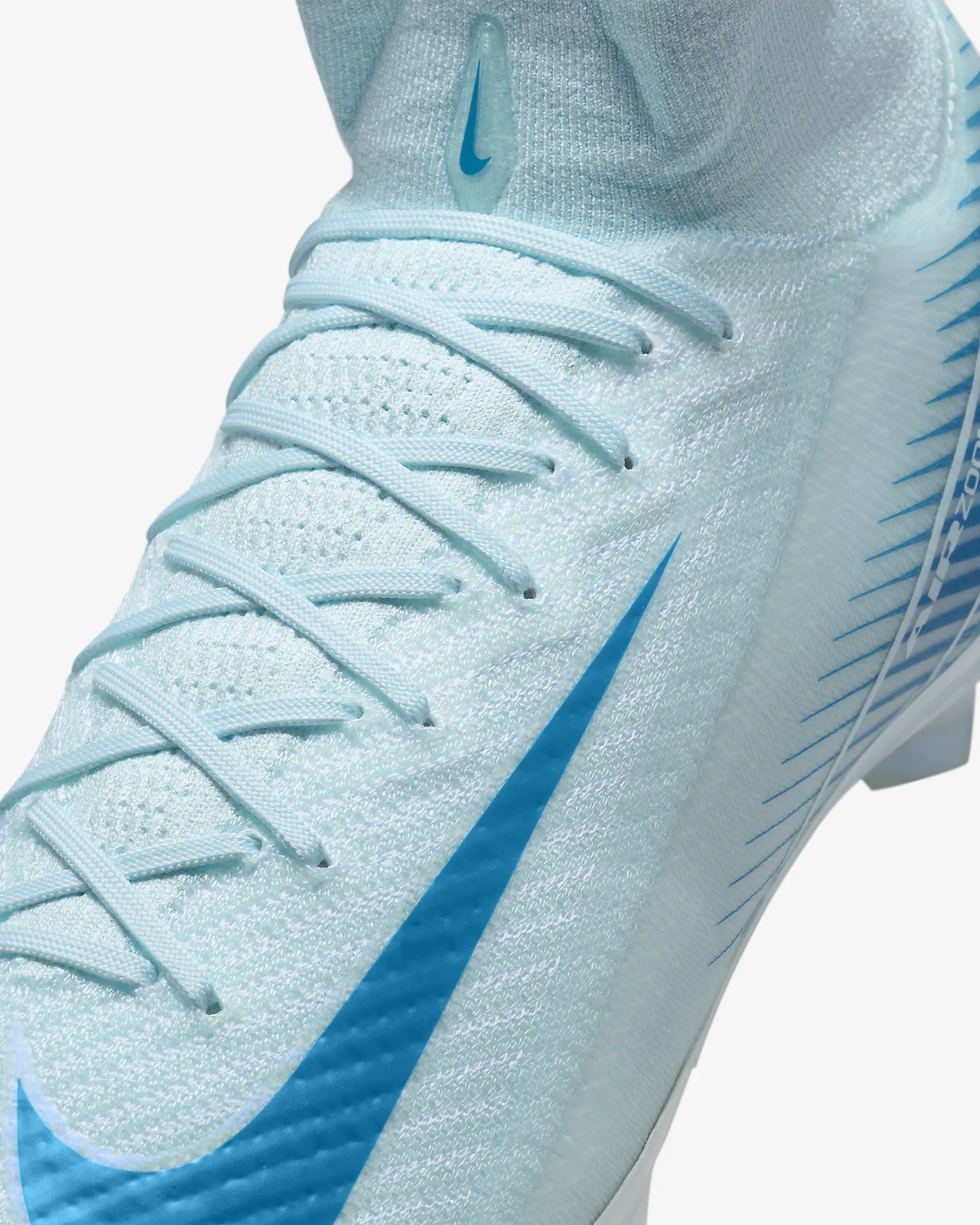    【Flash Sale $50 OFF】Nike Mercurial Superfly 10 Elite Glacier Blue/Blue Orbit FQ1454-400 FG High-Top Soccer Cleats[No Box]