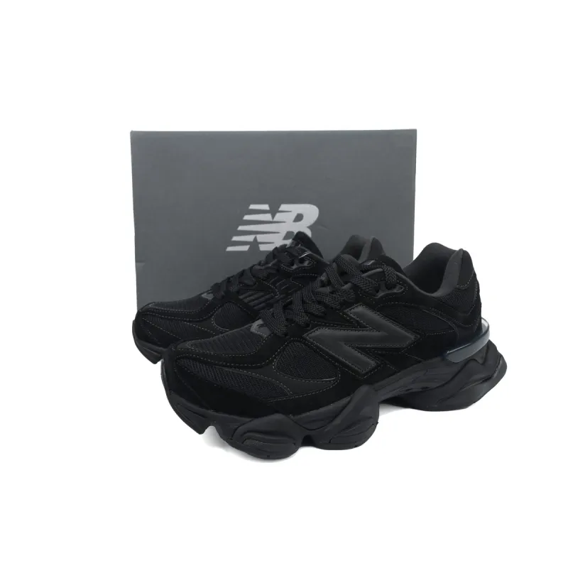 Pkgod New Balance 9060 Triple Black Suede U9060BPM