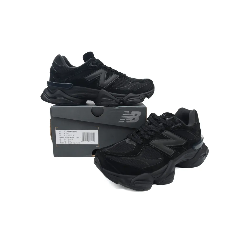 Pkgod New Balance 9060 Triple Black Suede U9060BPM