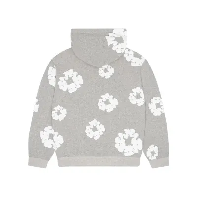 【Hot Sale】Top Quality Denim Tears The Cotton Wreath Sweat Suit Grey  02