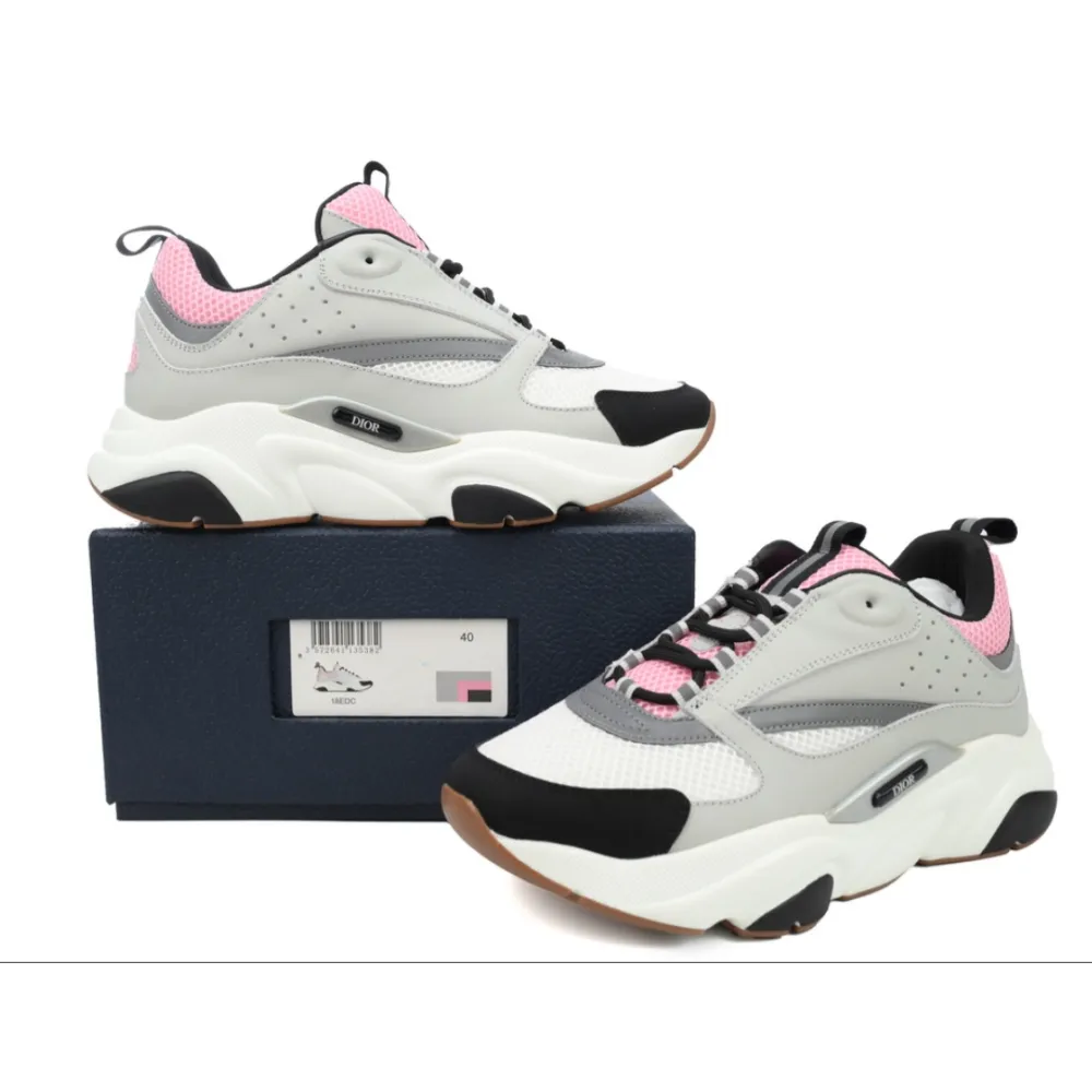 Dior B22 Pink Gray Sneakers Cream 3SN231YKB_H069