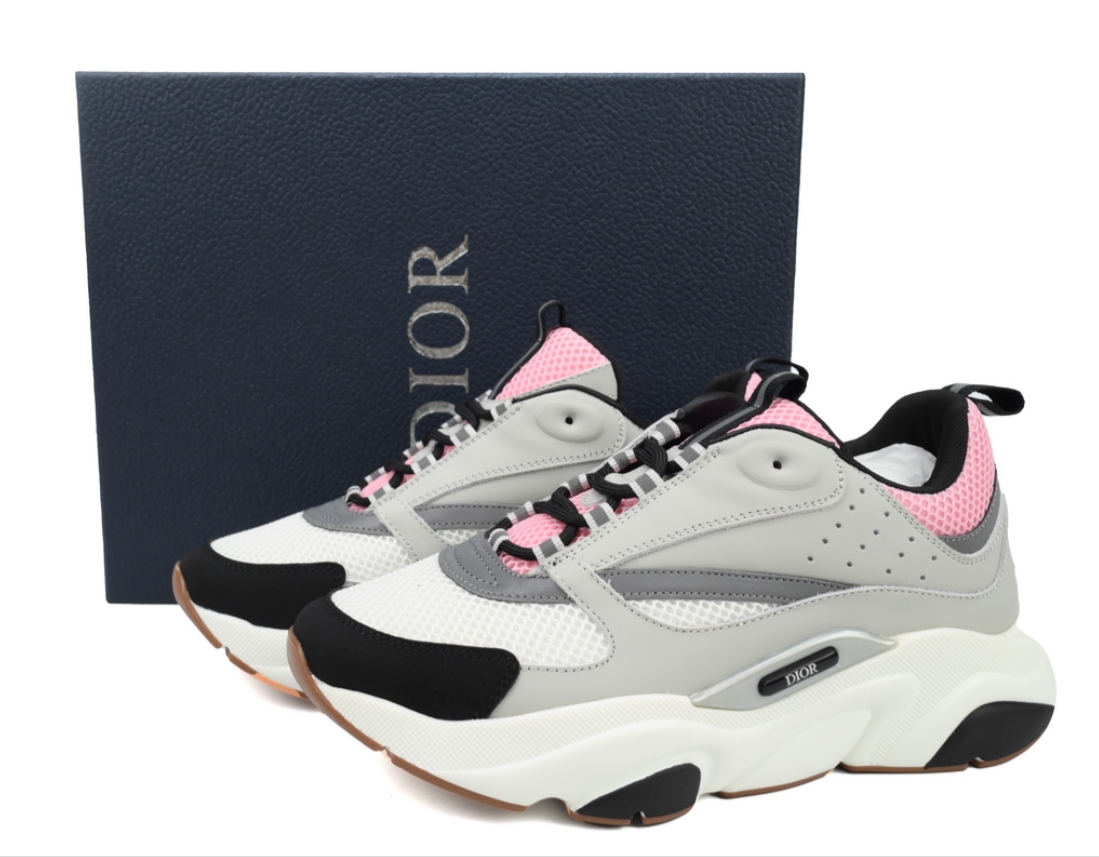 Dior B22 Pink Gray Sneakers Cream 3SN231YKB_H069