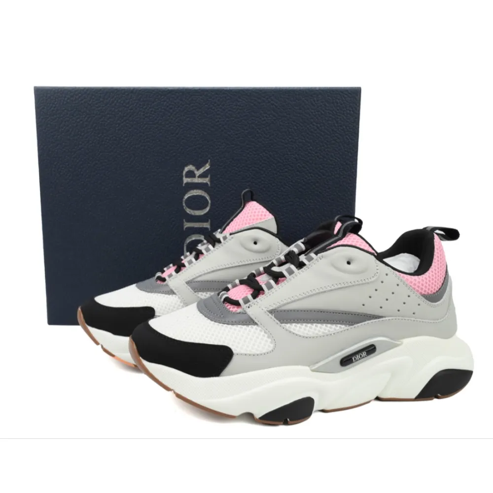 Dior B22 Pink Gray Sneakers Cream 3SN231YKB_H069