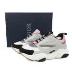 Dior B22 Pink Gray Sneakers Cream 3SN231YKB_H069