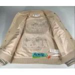 Top Quality OFF-WHITE Graphics Leather Varsity Jacket 