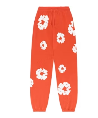 Top Quality Denim Tears The Cotton Wreath Sweat Suit Orange 