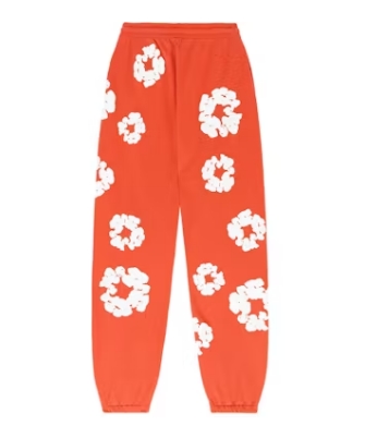 Top Quality Denim Tears The Cotton Wreath Sweat Suit Orange 