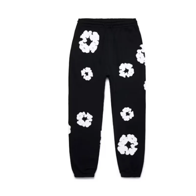 Top Quality Denim Tears The Cotton Wreath Sweat Suit Black 
