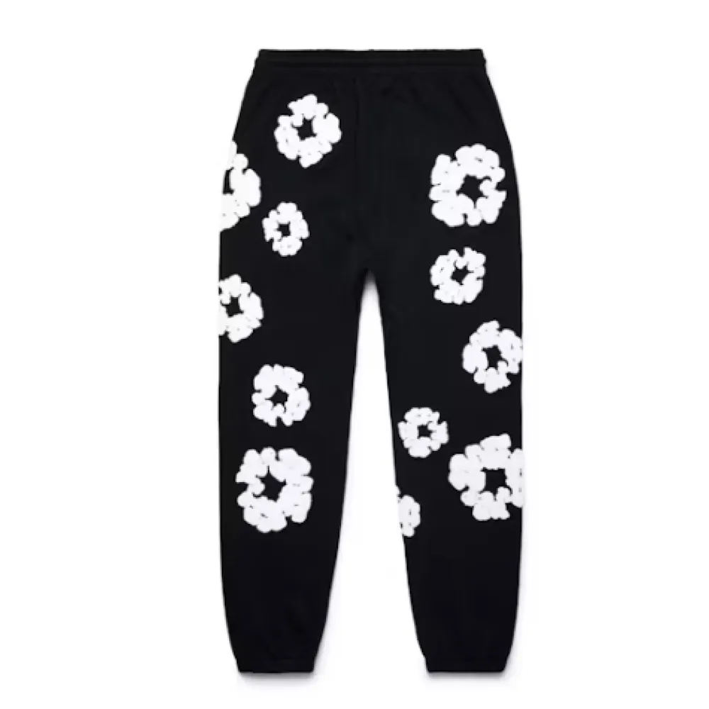 Top Quality Denim Tears The Cotton Wreath Sweat Suit Black 