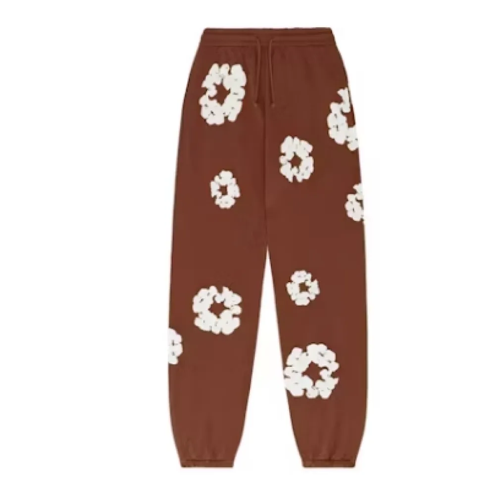 Top Quality Denim Tears The Cotton Wreath Sweat Suit Brown 