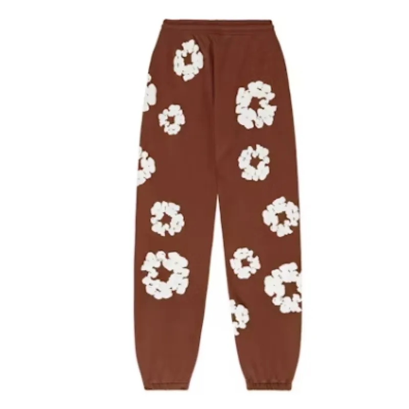 Top Quality Denim Tears The Cotton Wreath Sweat Suit Brown 