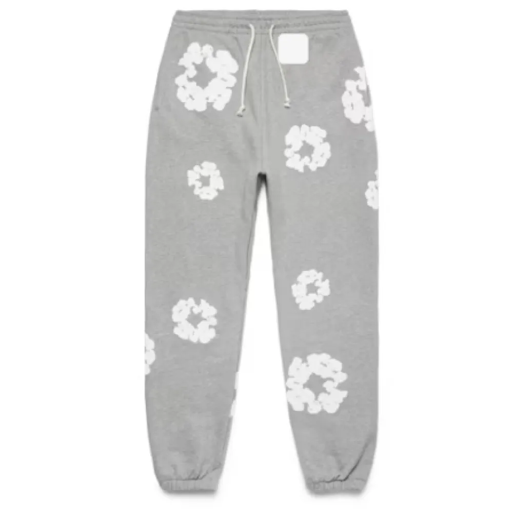 【Hot Sale】Top Quality Denim Tears The Cotton Wreath Sweat Suit Grey 