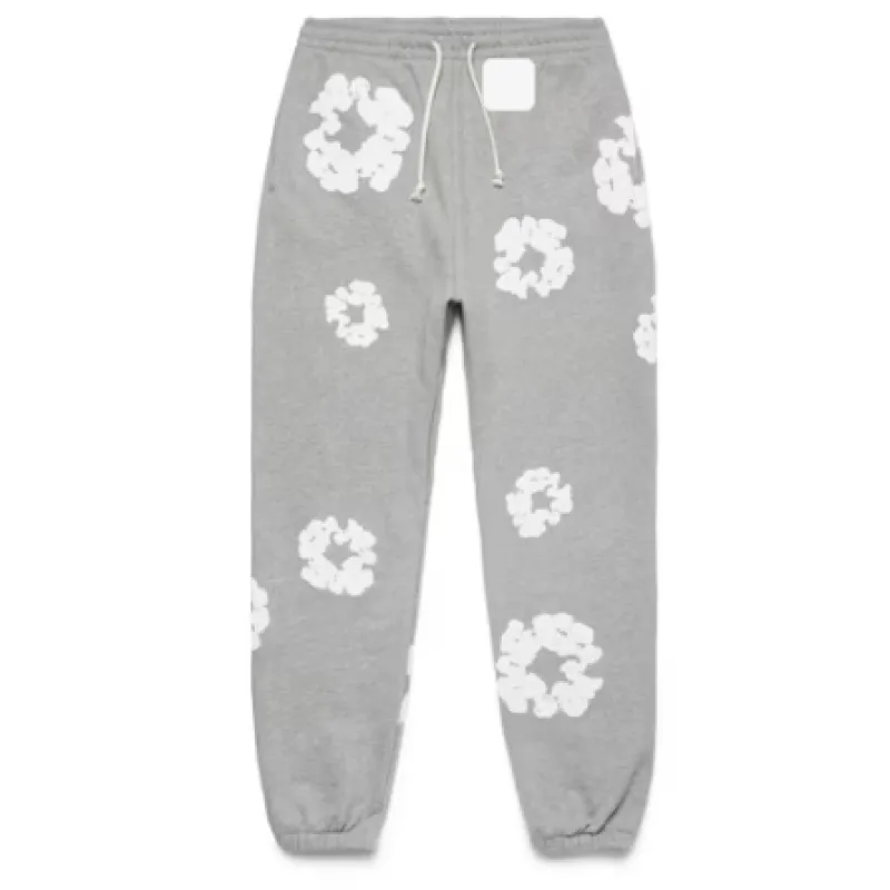 【Hot Sale】Top Quality Denim Tears The Cotton Wreath Sweat Suit Grey 