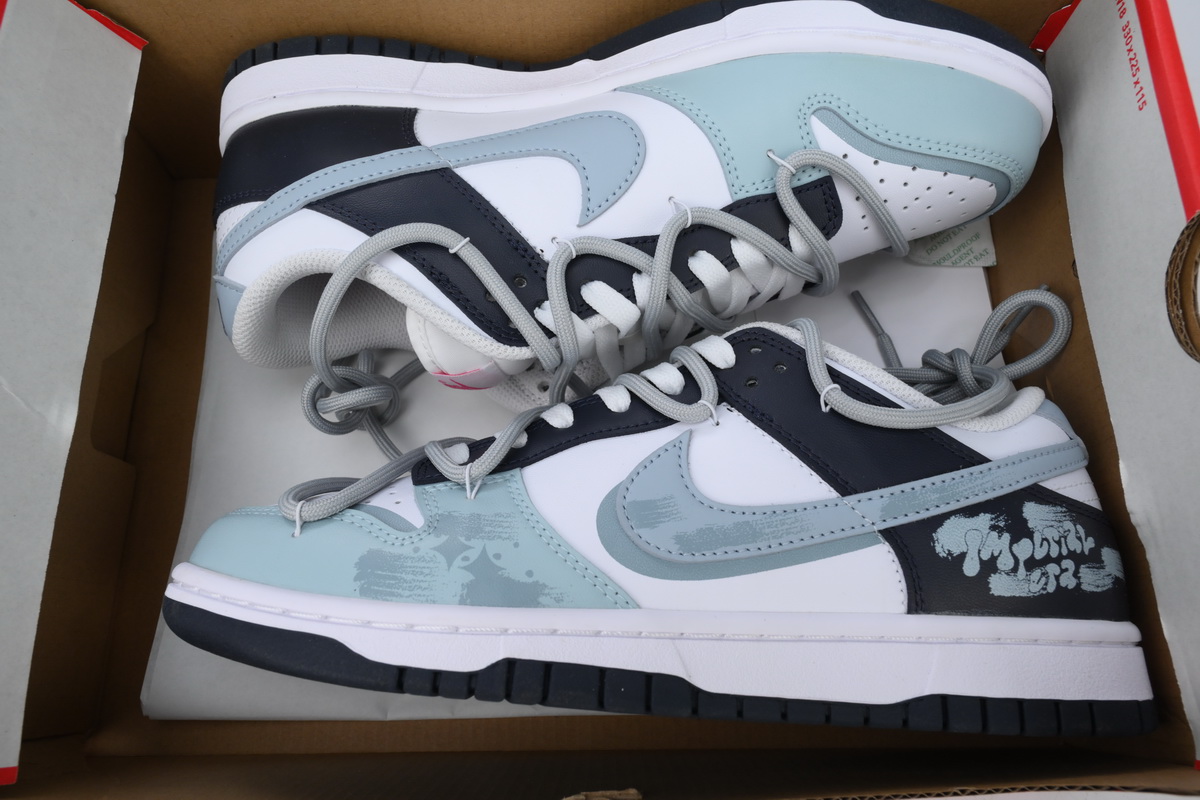    Nike Dunk Low Black Grey Blue FB9109-401 