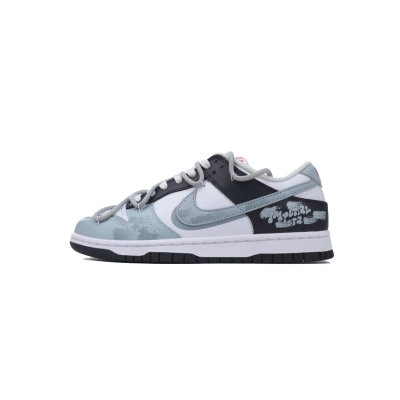    Nike Dunk Low Black Grey Blue FB9109-401  01