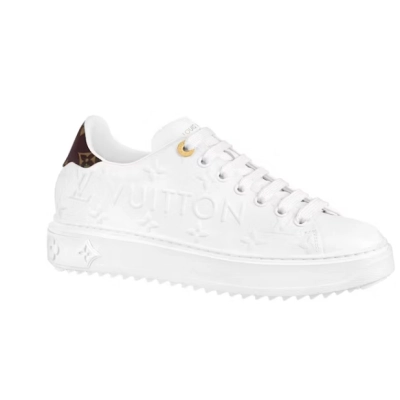    Louis Vuitton Time Out Debossed LV Monogram Leather White 01