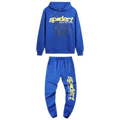 Top Quality Sp5der Suit Blue 5011  01