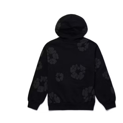 Top Quality Denim Tears Cotton Wreath Hoodie Black Monochrome  02