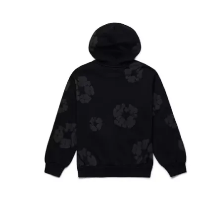 Top Quality Denim Tears Cotton Wreath Hoodie Black Monochrome  02