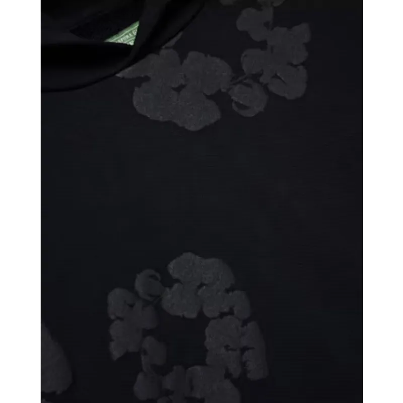 Top Quality Denim Tears Cotton Wreath Hoodie Black Monochrome 