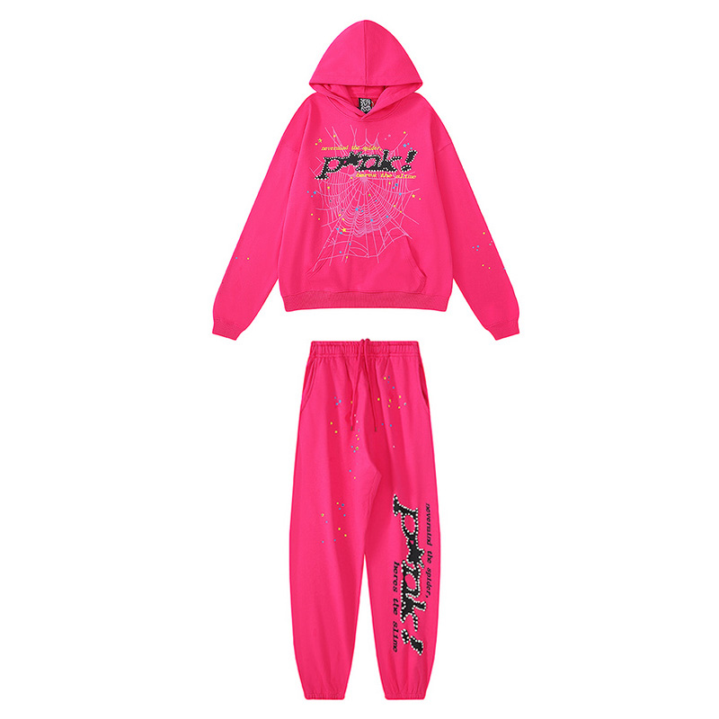Top Quality Sp5der Suit Pink 