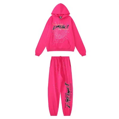 Top Quality Sp5der Suit Pink  01
