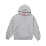 Top Quality Supreme Satin Applique Hooded Sweatshirt (FW24) Heather Grey 