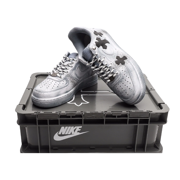 Pkgod Nike Air Force 1 x Chrome Hearts Blue Tie-dye (Custom)