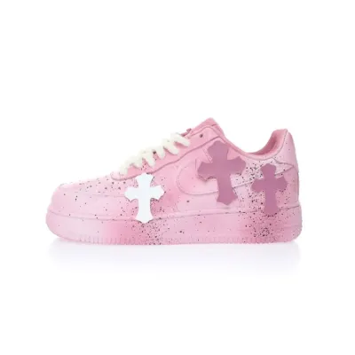 Pkgod Nike Air Force 1 x Chrome Hearts Pink 01