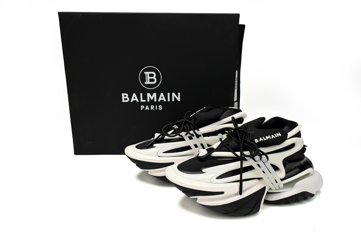    Balmain Unicorn Low-Top Black White YM1VJ309