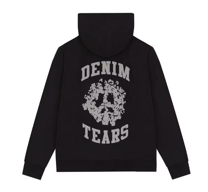 Top Quality Denim Tears Denim University Zip Hoodie Black 