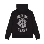 Top Quality Denim Tears Denim University Zip Hoodie Black 