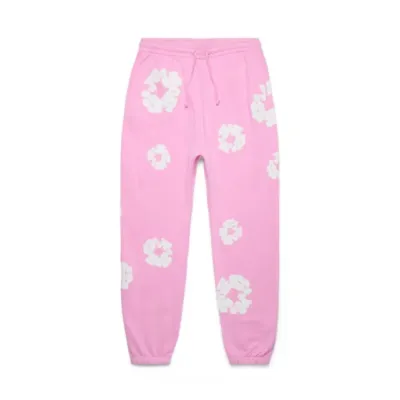 Top Quality Denim Tears The Cotton Wreath Sweatpants Pink 01