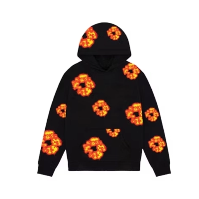 Top Quality Denim Tears x Offset Wreath Hoodie Black  01