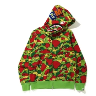 Top Quality BAPE Sta Camo Shark Full Zip Hoodie  02