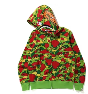 Top Quality BAPE Sta Camo Shark Full Zip Hoodie 