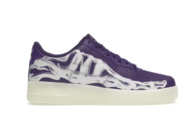Pkgod Nike Air Force 1 Low '07 QS Purple Skeleton Halloween (2021)